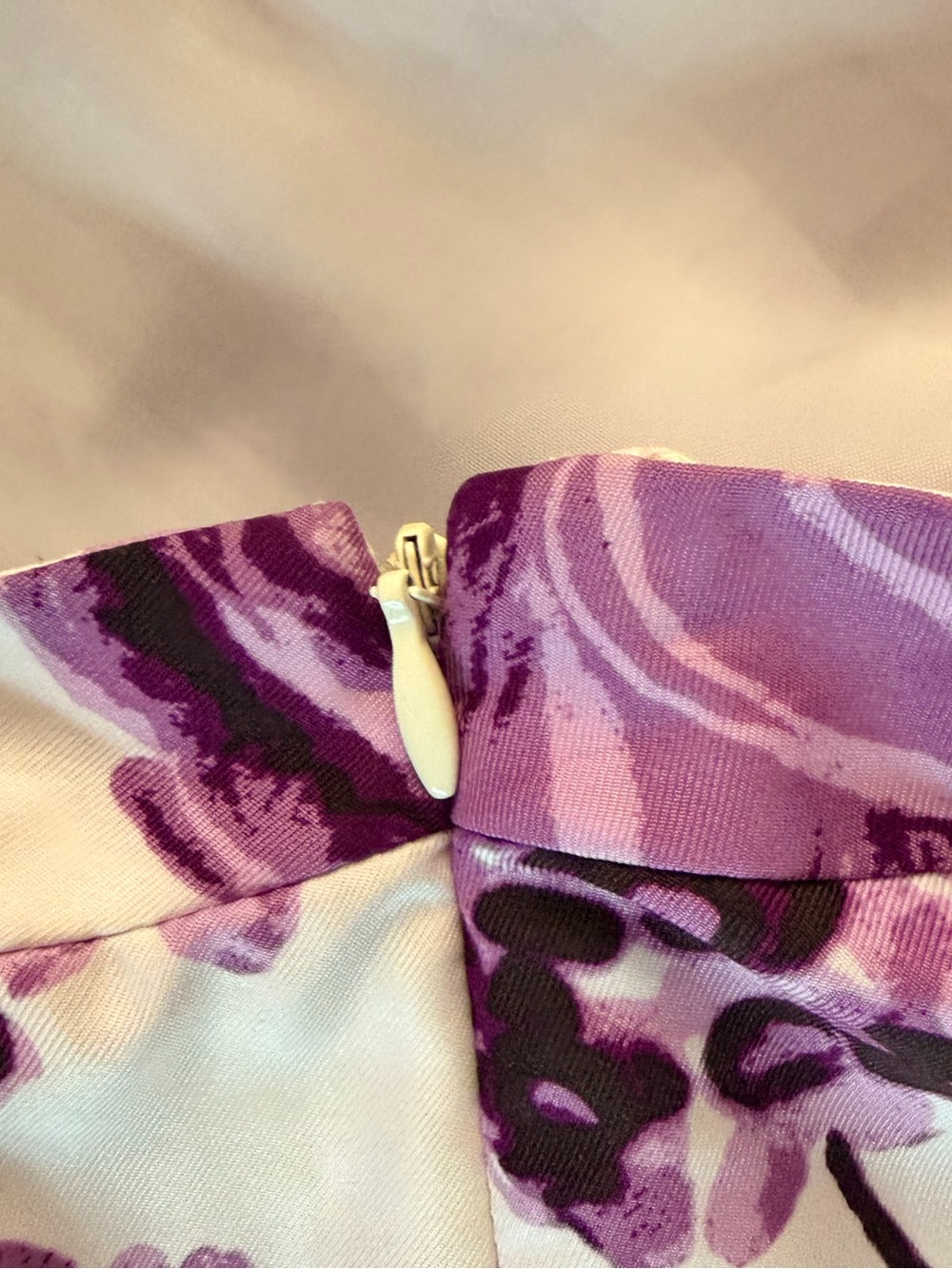 Ann Taylor Purple Floral Pleated Mini Skirt Size 14 EUC - Picture 5 of 6